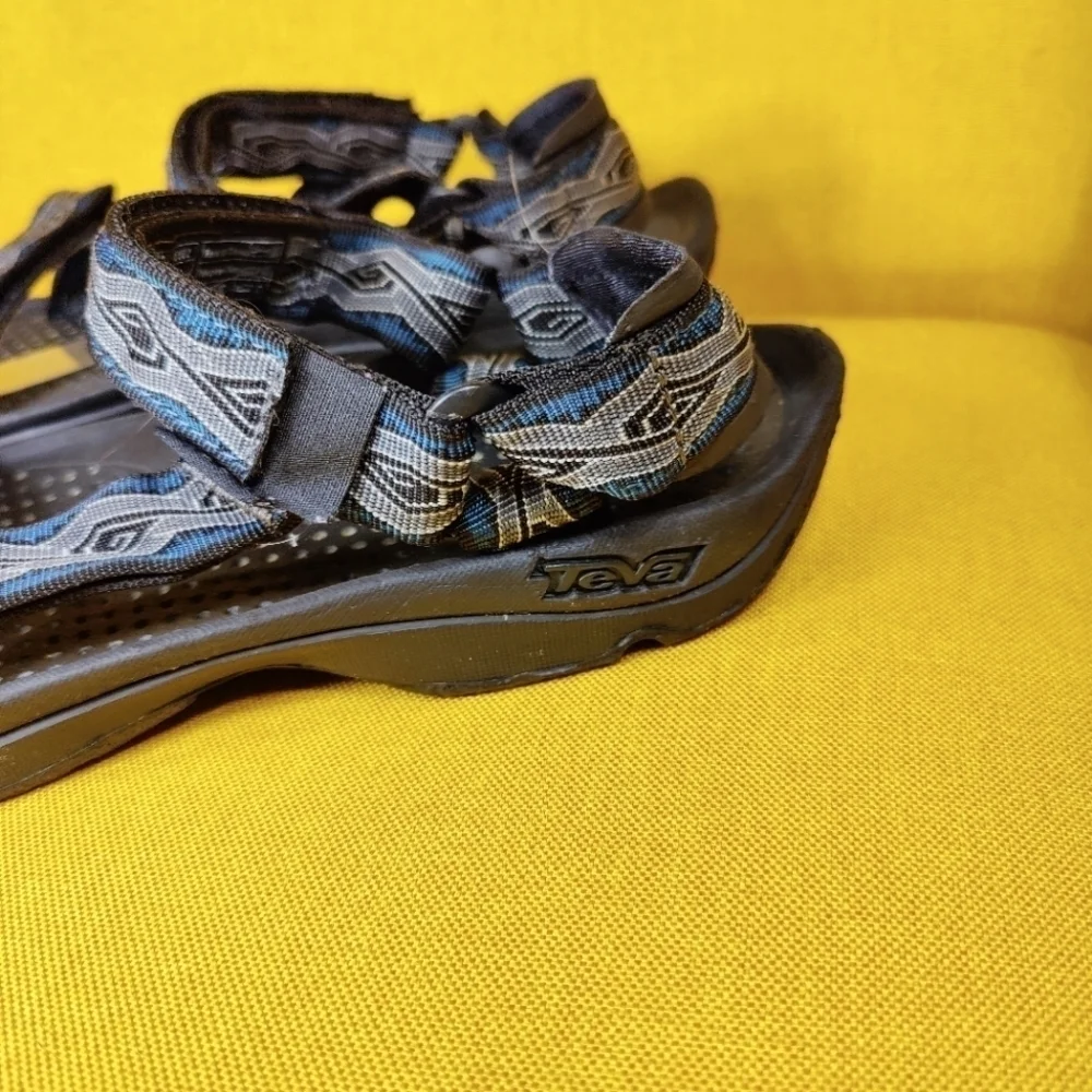 Teva Hurricane XLT 2 Black Gray Blue Hiking Sandals Strap Shoes Men's Size 11